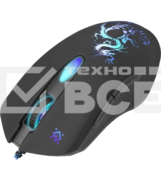 Мышь проводная Defender Sky Dragon GM-090L черный, 3200 dpi, USB, кнопки - 6