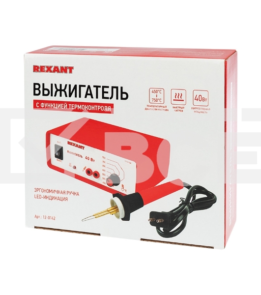 Универсальный выжигательный прибор Rexant с функцией термоконтроля 220V/40W 12-0142
