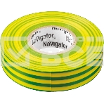 Изолента ПВХ 15мм (рул.20м) жел/зел. NIT-B15-20/YG Navigator 71108, фото 1