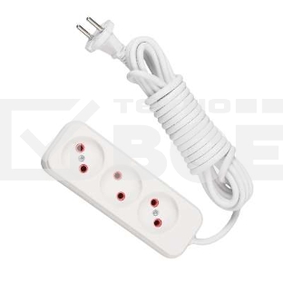 Удлинитель 3х3м без заземл. 10А IP20 Lezard 720-0303-303