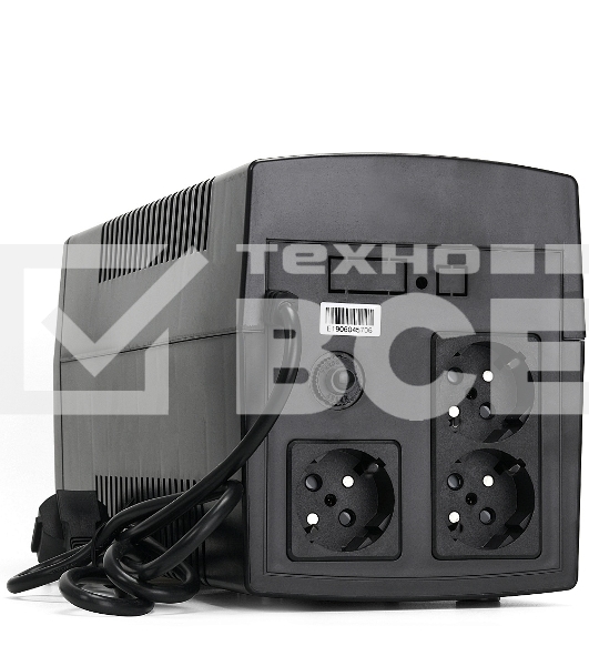 Источник бесперебойного питания Crown CMU-1000X (1000VA/600w; Off-Line; 2 х Euro с резервным питанием и фильтрацией; 12V7AH х 2; Металл)