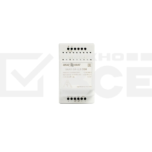 Источник питания SKAT-24-1.0 DIN 24В 1,3А АКБ внеш. 2х4,5-12Ач ток заряда 1,0–Iнагр. SKAT-24-1.0 DIN power supply 24V 1.3A battery ext. 2х4.5-12Ah charge current 1.0 – Iload.