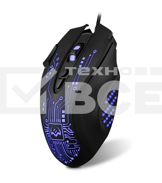 Мышь проводная SVEN RX-G715 черный, 3200 dpi, USB, кнопки - 8