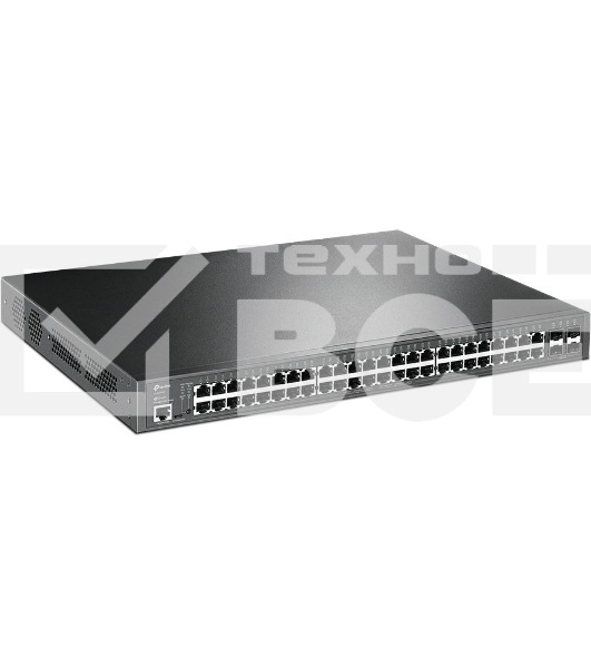 Коммутатор 48-port Gigabit PoE+ L2+ switch, 48 802.3af/at PoE+ ports, 4 Gb SFP slots, 1 RJ-45 + 1Micro-USB console ports, 348W PoE budget