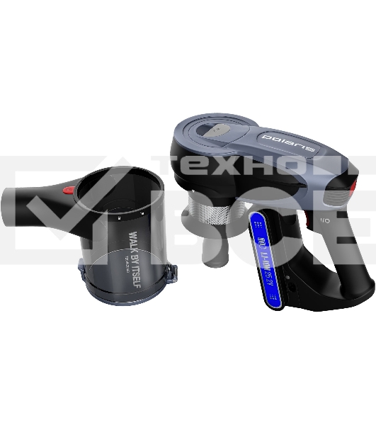 Пылесос Polaris PVCS 7090 HandStick PRO Aqua 450Вт жемчужный/серый