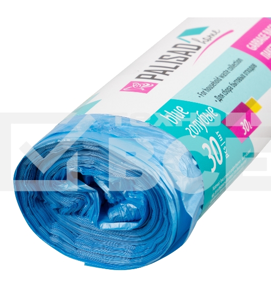 Пакеты для мусора 30 л x 30 шт. голубые, HomePalisad