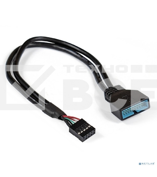 Кабель-переходник Exegate EX284940RUS USB 2.0-USB 3.0 ExeGate EX-CC-U3U2-0.3 (9pin/19pin, 0,3м)