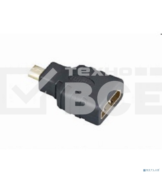 Переходник Gembird Переходник HDMI-microHDMI 19F/19M, золотые разъемы, пакет
