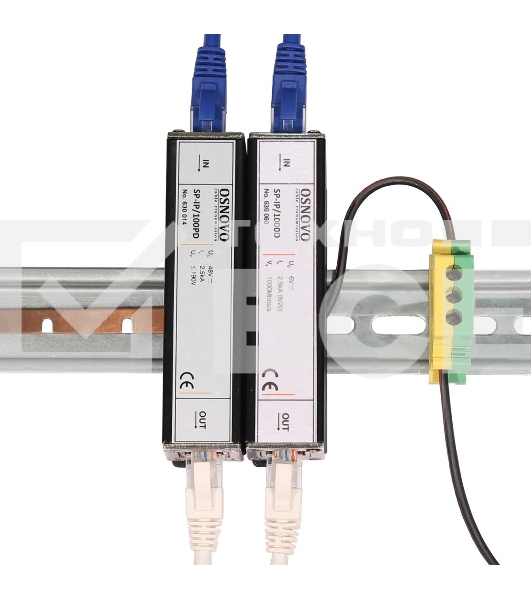 Грозозащита OSNOVO Устройство грозозащиты для ЛВС (скорость до 100 Мб/с)
