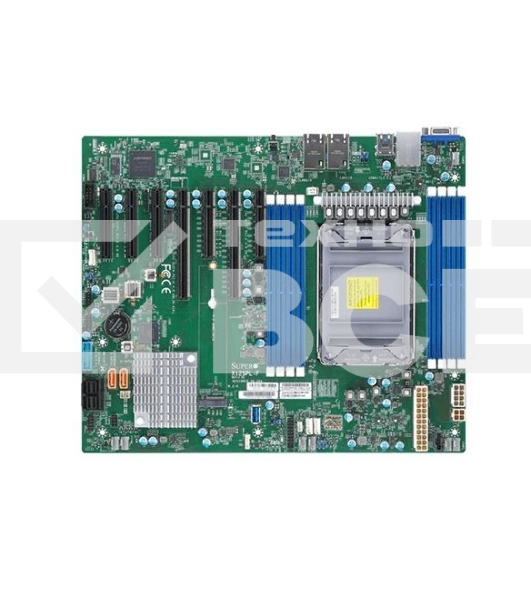 Материнская плата серверная SuperMicro X12SPL-F-B, сокет LGA4189, Intel C621A, DDR4 ECC, 8xDDR4, 2xPCIe 4.0 x16, 5xPCIe x8, 10xSATA, 1xM.2, 2xUSB 3.2, 2xUSB 2.0, 2xRJ-45, VGA, ATX