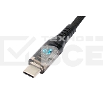 Кабель USB2.0 Cablexpert CCP-USB2-AMCM-SCR-1M, AM/Type-C, 6A, 66Вт, QC3.0, дисплей, оплетка, медь, 1м, черный, пакет, фото2