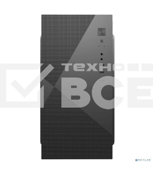 Компьютерный корпус с блоком питания 450Вт. Case Forza mATX, 450W, 2xUSB 2.0, Black, w/o FAN, 8 см fan PSU, power cord