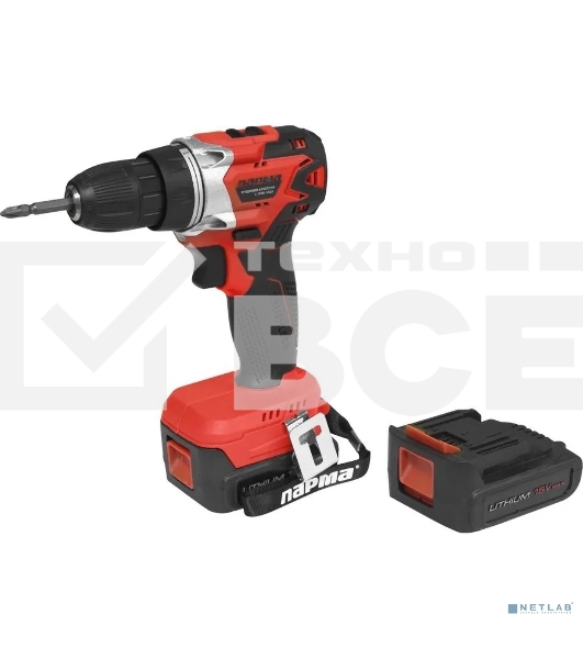 Дрель-шуруповерт аккумуляторная Парма ДША-02-2016/2Li, 18 В, 2 А·ч, аккумуляторная