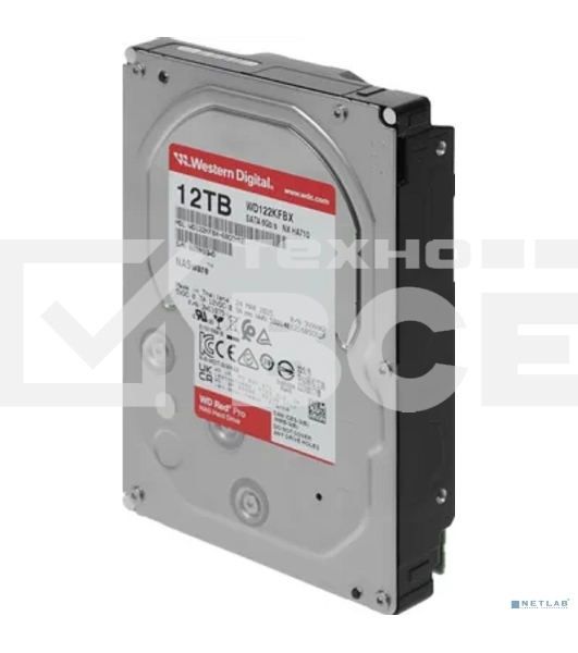 Жесткий диск WD SATA-III 12Tb WD122KFBX NAS Red Pro (7200rpm) 512Mb 3.5'