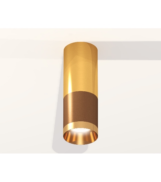 Светильник Ambrella Light XS6304080 SCF/PYG кофе песок/золото желтое полированное MR16 GU5.3 (C6304, C6327, A2010, N6134)