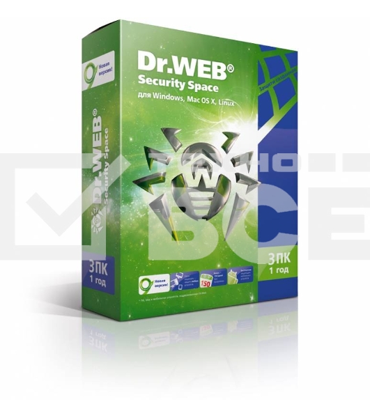 Программное обеспечение DR.WEB Security Space 3 ПК/1 год (BHW-B-12M-3-A3/AHW-B-12M-3-A2)