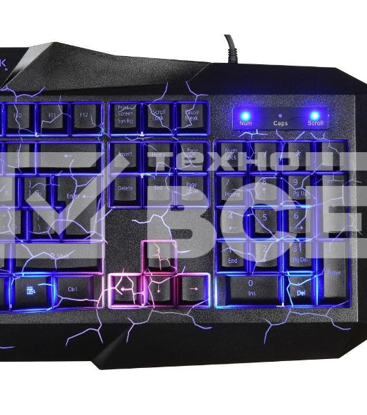 Игровой комплект Oklick HS-HKM100G черный 2.2м мониторы оголовье