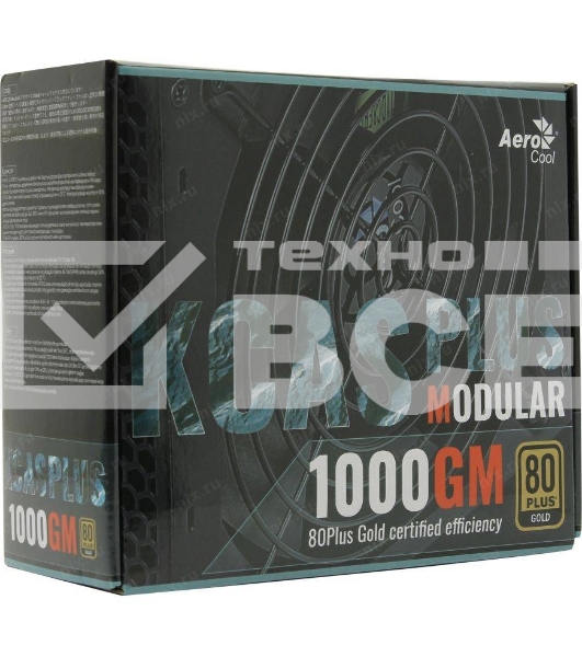 Блок питания Aerocool / Formula 1000W Retail KCAS PLUS 1000GM, 80 PLUS Gold, ATX v2.4, модульный, fan 14cm, 6x PCI-E [6+2-Pin], 10x SATA, 6x MOLEX