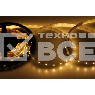 Лента LED открытая, 8 мм, IP23, SMD 2835, 60 LED/m, 12 V, цвет свечения теплый белый