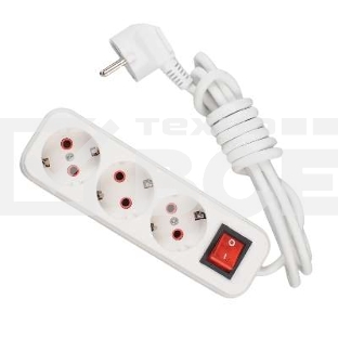 Удлинитель 3х2м с заземл. 16А IP20 с выкл. Lezard 720-0302-302