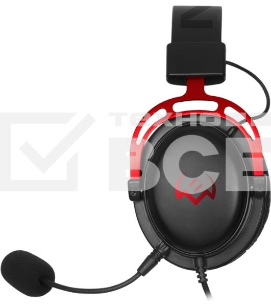 Игровые наушники SVEN AP-G1000MV с микрофоном черно-красные (mini jack O 3,5 мм (4 pin), 50 мм)