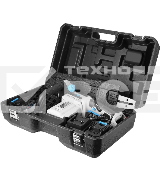 Пила цепная аккумуляторная в кейсе DEKO DKCHS 40 PRO [063-4357] { 2х20В, 2x4.0Ач, 2 з/у }