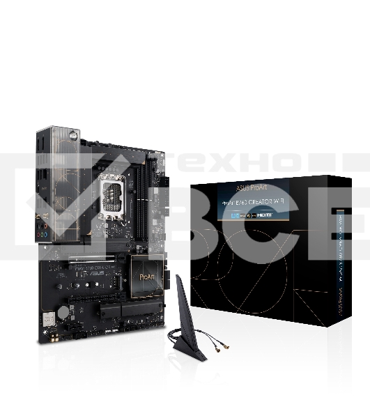 Материнская плата ASUS ProArt B760-CREATOR WIFI, LGA 1700, Intel B760, 4xDDR5, 4xSATA, 3xM.2, 1xPCI-E 5.0 x16, 1xPCI-E 4.0 x4, 1xDP, 1xHDMI, 2x2.5Gb LAN, 4xUSB-A, 1xUSB-C, 5x3.5 мм, 7.1, Standard-ATX