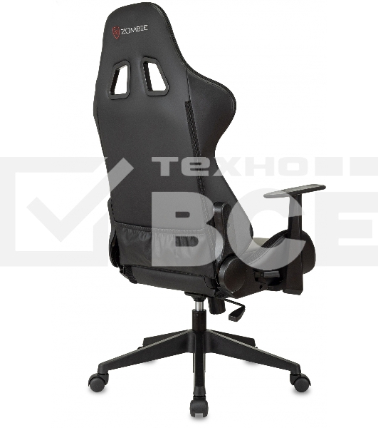 Кресло игровое Zombie GAME RGb черный эко.кожа/ткань крестов. пластик