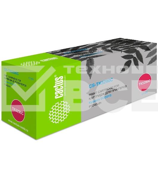 Картридж лазерный Cactus CS-TK5290C голубой (13000 стр.) для Kyocera ECOSYS P7240cdn