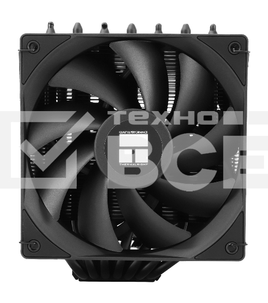 Кулер для процессора Thermalright Phantom Spirit 120 SE черный (4-pin PWM, 154mm, Ni/Cu, 7x6mm, 2x120mm, 66.17CFM, 25.6dBA, 1500RPM, S: 1200, 1700, 1851, 115X, AM4, AM5, silver, black)