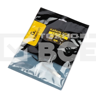Кабель USB2.0 Cablexpert CCP-USB2-AMCM-SCR-1M, AM/Type-C, 6A, 66Вт, QC3.0, дисплей, оплетка, медь, 1м, черный, пакет