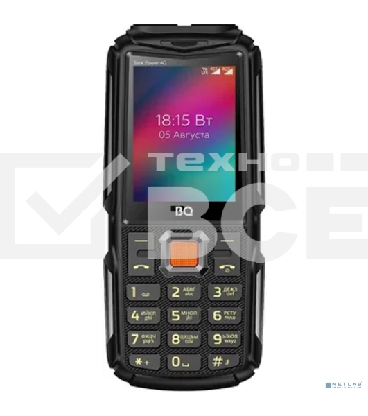 Мобильный телефон BQ 2410L Tank Power 4G черный/метал