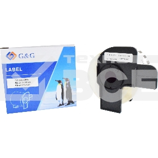 Картридж ленточный G&G GG-DK22205 черный на белом 62x30.48 для Brother P-touch QL-500, QL-550, QL-700, QL-800