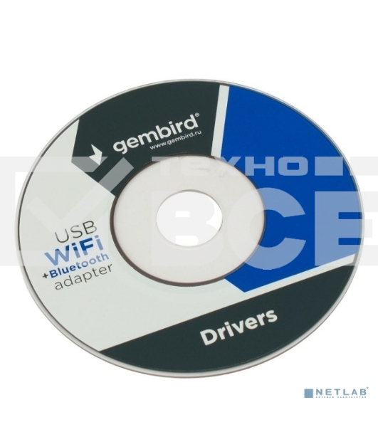 Сетевой адаптер WiFi+Bluetooth Gembird WNP-UA-020 двухдиапазонный с антеннами, 1300 Мбит, USB, 802.11b/a/g/n/ac