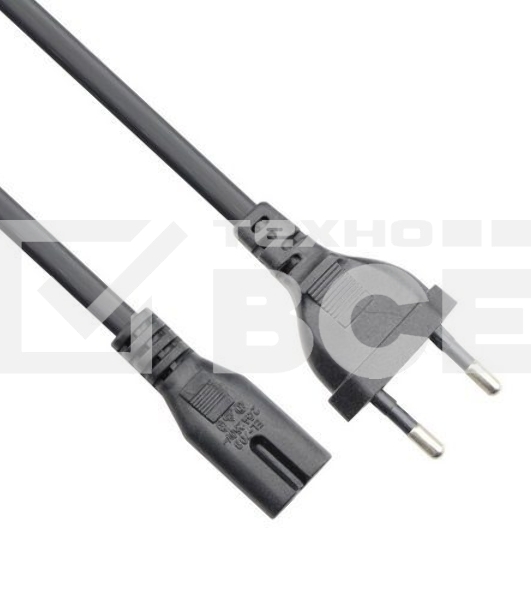 Кабель для аудио-видео техники IEC-320-C7--розетка 220V, 2-pin, 1,8м, медь, VCOM