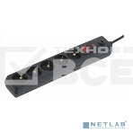 Сетевой фильтр IEK WFP10-16-05-03-ZK-K02 СФ-05К-выкл. 16А 5 мест 3 м 3х1 мм2 черный, фото 1