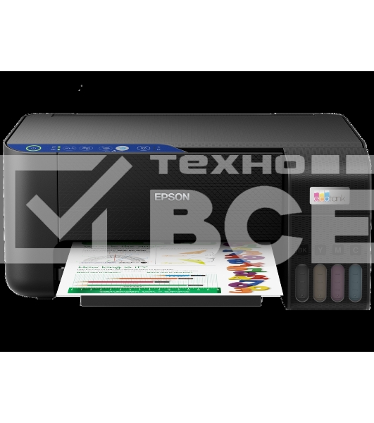 МФУ струйное Epson EcoTank L3252/А4/цветная печать/до 5-10 стр. в мин./лоток подачи 100 л./черный (C11CJ67423) (L3252)