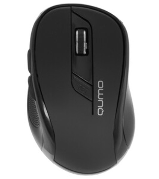 Мышь беспроводная Qumo Office Line Black M78 черный, 1600 dpi, радиоканал, USB, кнопки - 6
