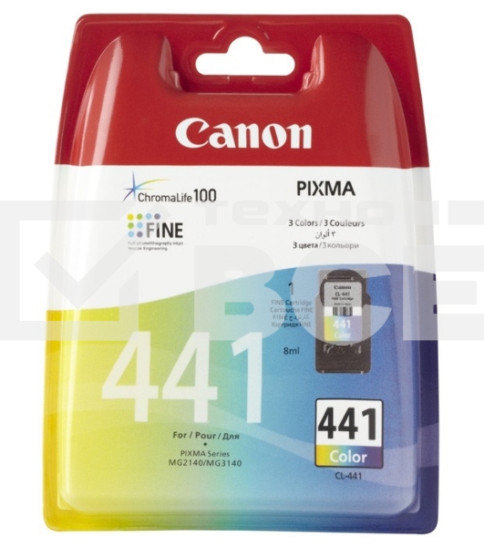 Картридж струйный Canon CL-441 (5221B001) многоцветный для Canon MG2140/3140