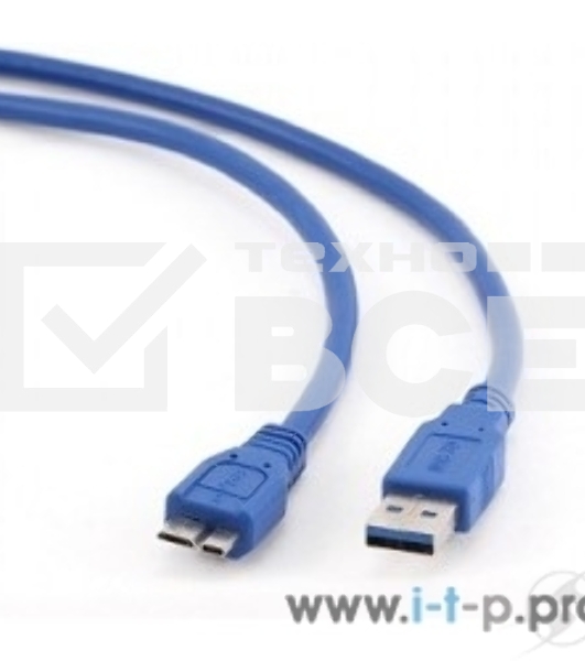 Кабель Gembird/Cablexpert CCP-mUSB3-AMBM-0.5M Кабель USB 3.0 Pro , AM/microBM 9P, 0.5м, экран, синий