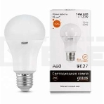 Светодиодная лампа GAUSS 23219 LED Elementary A60 20W E27 1520lm 3000K 1/10/40 0, фото 1