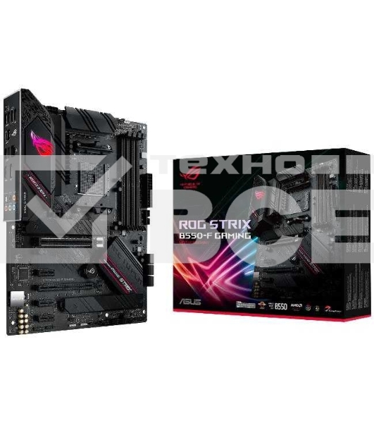Материнская плата ASUS ROG STRIX B550-F GAMING, AM4, AMD B550, 4xDDR4, 6xSATA, 2xM.2, 1xPCI-E 3.0 x16, 1xPCI-E 4.0 x16, 3xPCI-E x1, 1xDP, 1xHDMI, 1x 2.5Gb LAN, 1xUSB 3.2 Gen 2, 4xUSB 3.2 Gen 1, 2xUSB 2.0, 5x3.5 мм, 7.1, ATX