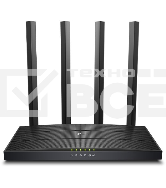 Роутер беспроводной TP-Link Archer C6U AC1200 10/100/1000BASE-TX/4G ready черный