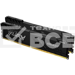 Оперативная память Kingston Fury Beast, DDR4, 64GB (2x32GB), 3200MHz, CL16, чёрный