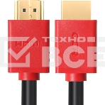 Кабель GCR 2.0m HDMI версия 1.4, черный, красные коннекторы, OD7.3mm, 30/30 AWG, позолоченные контакты, Ethernet 10.2 Гбит/с, 3D, 4K GCR-HM450-2.0m, экран, фото3
