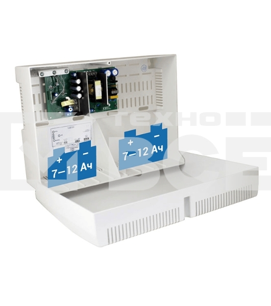 Источник питания СКАТ-1200И7 12В 5А корпус под АКБ 2х12Ач холодный пуск СС ТР ПБ SKAT-1200I7 power supply 12V 5A case for 2x12Ah battery cold start SS TR PB