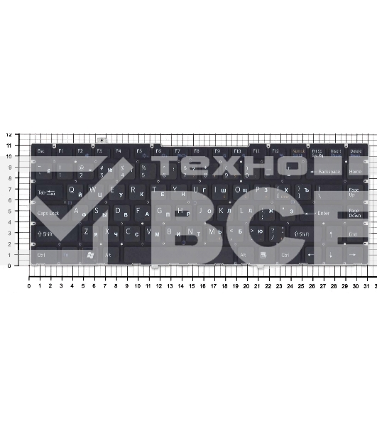 Клавиатура для ноутбука Sony Vaio VGN-FW черная