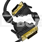 Кабель Greenconnect GCR-DM2DMC2-7.0m PROF 7.0m DVI-D, черный, GOLD, ферритовые кольца, OD 8.5mm, 28 AWG, DVI/DVI, 25M/25M, двойной экран, фото2