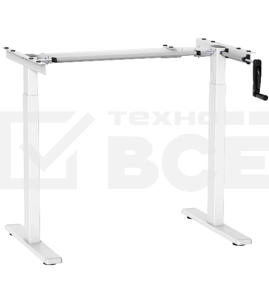 Подстолье Cactus CS-MDF-WT белый черный каркас белый 133x118x60см