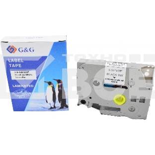 Картридж ленточный G&G GG-TZES221 черный на белом 9x8 для Brother 1010/1280/1280VP/2700VP